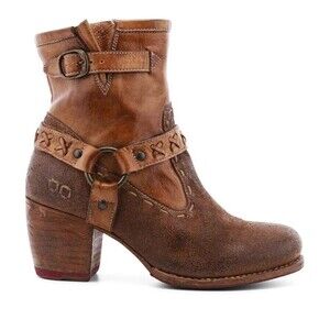 Bed Stu Tan Leather Ankle Booties